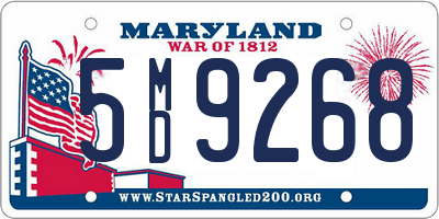 MD license plate 5MD9268