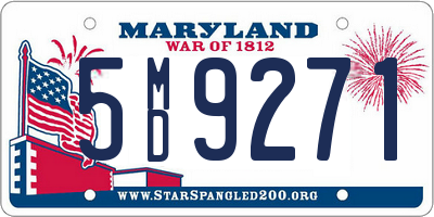 MD license plate 5MD9271