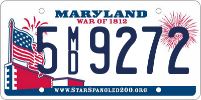 MD license plate 5MD9272