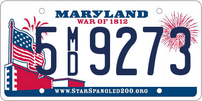 MD license plate 5MD9273