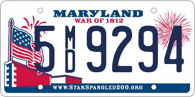 MD license plate 5MD9294