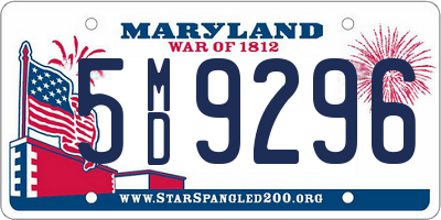 MD license plate 5MD9296