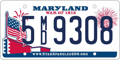 MD license plate 5MD9308