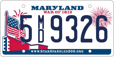 MD license plate 5MD9326