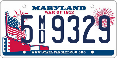 MD license plate 5MD9329