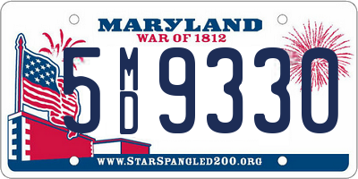 MD license plate 5MD9330