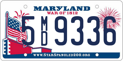 MD license plate 5MD9336