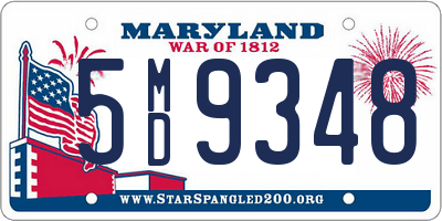 MD license plate 5MD9348