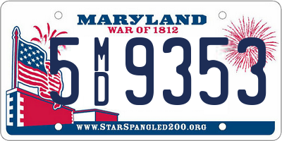 MD license plate 5MD9353