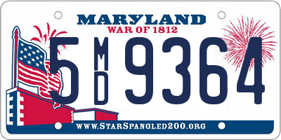 MD license plate 5MD9364