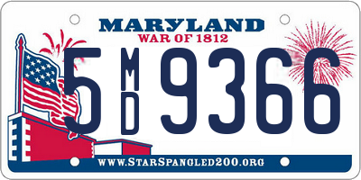 MD license plate 5MD9366