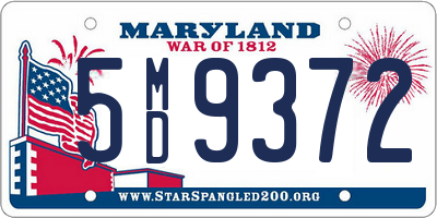 MD license plate 5MD9372