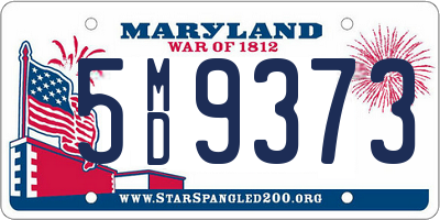 MD license plate 5MD9373