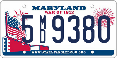 MD license plate 5MD9380