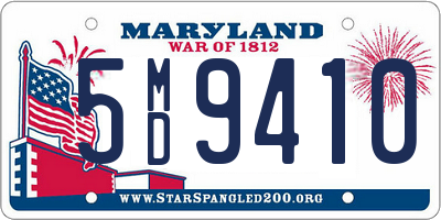 MD license plate 5MD9410