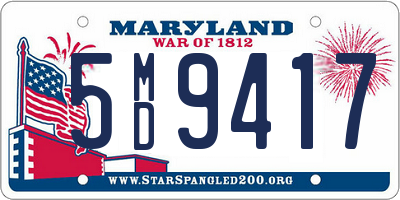 MD license plate 5MD9417