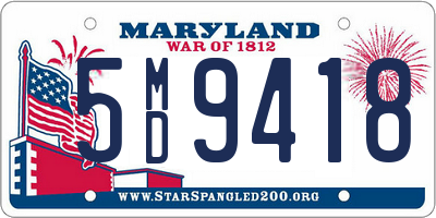 MD license plate 5MD9418