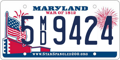 MD license plate 5MD9424