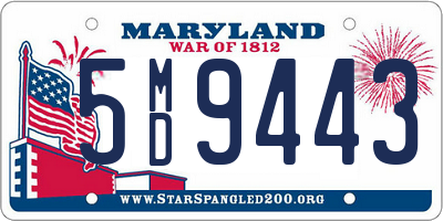 MD license plate 5MD9443