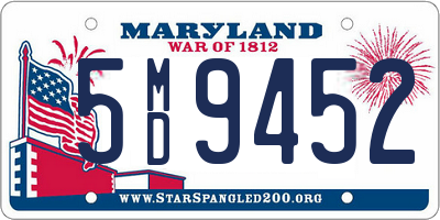 MD license plate 5MD9452