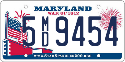 MD license plate 5MD9454