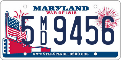 MD license plate 5MD9456