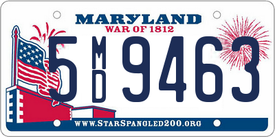 MD license plate 5MD9463