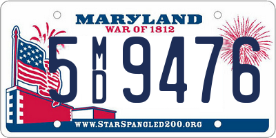 MD license plate 5MD9476