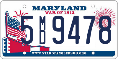 MD license plate 5MD9478