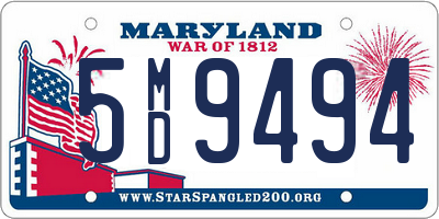 MD license plate 5MD9494