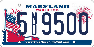 MD license plate 5MD9500