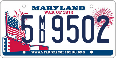 MD license plate 5MD9502