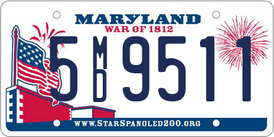 MD license plate 5MD9511