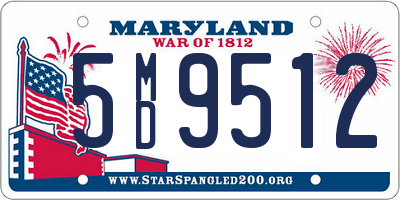 MD license plate 5MD9512