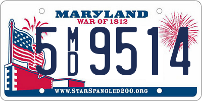 MD license plate 5MD9514