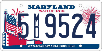 MD license plate 5MD9524