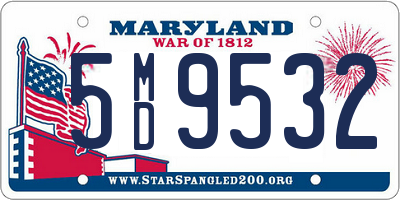 MD license plate 5MD9532