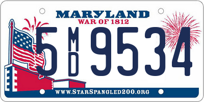 MD license plate 5MD9534