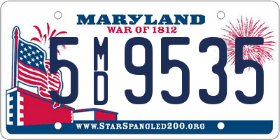 MD license plate 5MD9535