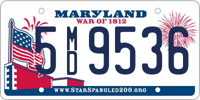 MD license plate 5MD9536