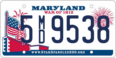 MD license plate 5MD9538