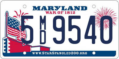 MD license plate 5MD9540