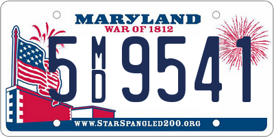 MD license plate 5MD9541