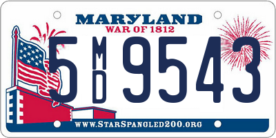 MD license plate 5MD9543