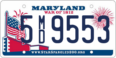 MD license plate 5MD9553