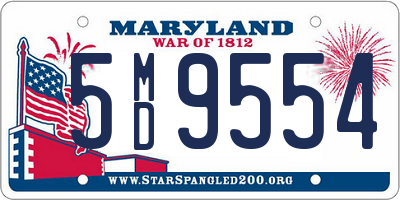 MD license plate 5MD9554