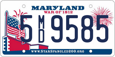 MD license plate 5MD9585