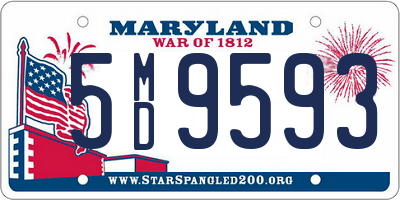 MD license plate 5MD9593