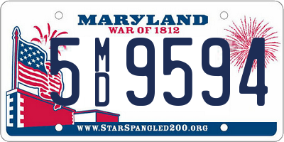 MD license plate 5MD9594