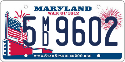 MD license plate 5MD9602